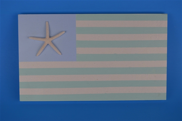 Small Coastal Flag with starfish 11 inches x 6.5 inches