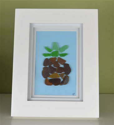 7in x 9in frame seaglass pineapple